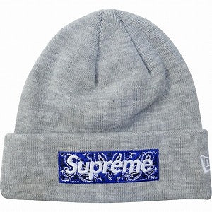 SUPREME シュプリーム 19AW Bandana Box Logo New Era Beanie Heather Grey ビーニー 灰 Size 【フリー】 【新古品・未使用品】 20814226