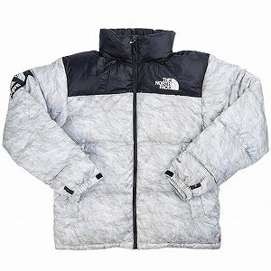 SUPREME シュプリーム ×THE NORTH FACE 19AW Paper Print Nuptse Jacket Paper Print ジャケット 灰 Size 【M】 【新古品・未使用品】 20814328