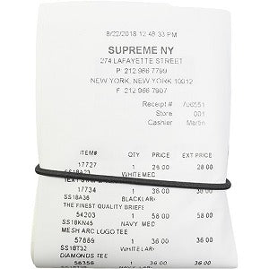 SUPREME シュプリーム ×MM6 Maison Margiela 24SS Receipt Wallet White 財布 白 Size 【フリー】 【新古品・未使用品】 20814492