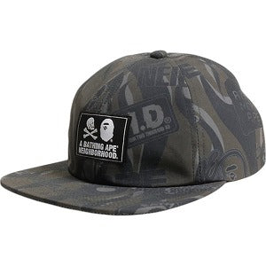 A BATHING APE ア ベイシング エイプ ×NEIGHBORHOOD CAP キャップ 黒 Size 【フリー】 【中古品-非常に良い】 20814550