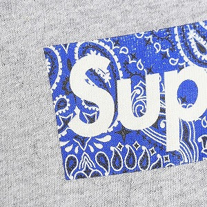 SUPREME シュプリーム 19AW Bandana Box Logo Tee Grey Tシャツ 灰 Size 【M】 【新古品・未使用品】 20814632