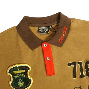 STUSSY ステューシー ×DENIM TEARS 25SS PIQUE POLO BROWN 半袖ポロシャツ 茶 Size 【M】 【新古品・未使用品】 20814688