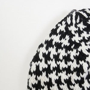 CHROME HEARTS クロム・ハーツ Houndstooth Triple Cross Patch Knit Cashmere Beanie クロスパッチ付きカシミヤビーニー 黒白 Size 【フリー】 【新古品・未使用品】 20814820