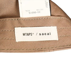 WTAPS ダブルタップス x sacai Cotton Back Satin Cap 01  Beige キャップ ベージュ Size 【フリー】 【新古品・未使用品】 20814826