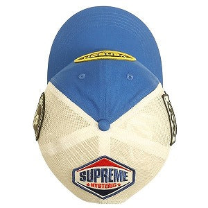 SUPREME シュプリーム ×HYSTERIC GLAMOUR×VANSON 24AW Leathers Mesh Back 6-Panel Blue メッシュキャップ 青 Size 【フリー】 【中古品-ほぼ新品】 20814935