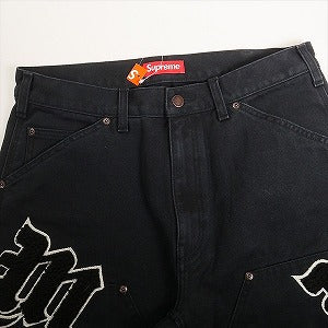 SUPREME シュプリーム 25SS Old English Canvas Double Knee Painter Pant Black ダブルニーペインターパンツ 黒 Size 【W32】 【新古品・未使用品】 20815130