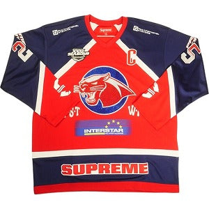 SUPREME シュプリーム 25SS Rhinestone Hockey Jersey Red ホッケージャージ 赤 Size 【M】 【新古品・未使用品】 20815435