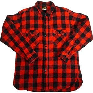 At Last ＆ Co アットラスト/BUTCHER PRODUCTS ブッチャープロダクツ WOOL SHIRT BUFFALO CHECK 長袖シャツ 赤 Size 【16】 【中古品-非常に良い】 20815517