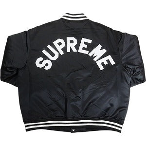 SUPREME シュプリーム ×Mitchell & Ness 24AW Satin Varsity Jacket Black サテンスタジャン 黒 Size 【XL】 【中古品-非常に良い】 20815522