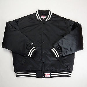 SUPREME シュプリーム ×Mitchell & Ness 24AW Satin Varsity Jacket Black サテンスタジャン 黒 Size 【XL】 【中古品-非常に良い】 20815522