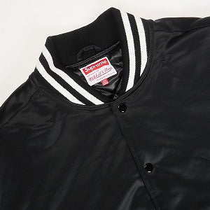 SUPREME シュプリーム ×Mitchell & Ness 24AW Satin Varsity Jacket Black サテンスタジャン 黒 Size 【XL】 【中古品-非常に良い】 20815522