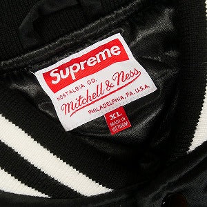 SUPREME シュプリーム ×Mitchell & Ness 24AW Satin Varsity Jacket Black サテンスタジャン 黒 Size 【XL】 【中古品-非常に良い】 20815522