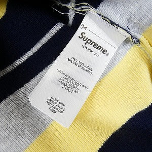 SUPREME シュプリーム 24AW Stripe Zip L/S Polo Navy ジップ長袖ポロシャツ 紺 Size 【L】 【中古品-非常に良い】 20815525