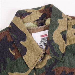 SUPREME シュプリーム 12AW Army Trench Coat Woodland Camo トレンチコート ピンズ欠損 緑 Size 【L】 【中古品-良い】 20815536