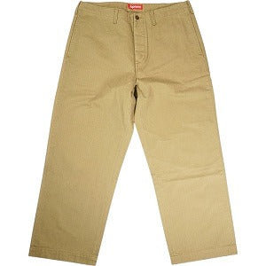 SUPREME シュプリーム 24AW Washed Herringbone Chino Pant Olive ヘリンボーンチノパンツ オリーブ Size 【W34】 【中古品-非常に良い】 20815538