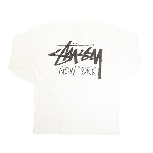 STUSSY ステューシー 25SS STOCK NEW YORK LS TEE WHITE ニューヨーク限定ロンT 白 Size 【M】 【新古品・未使用品】 20815582