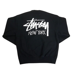 STUSSY ステューシー 25SS STOCK NEW YORK CREW BLACK ニューヨーク限定クルーネックスウェット 黒 Size 【M】 【新古品・未使用品】 20815592