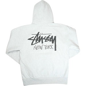 STUSSY ステューシー 25SS STOCK NEW YORK HOOD  ASH HEATHER ニューヨーク限定パーカー 灰 Size 【L】 【中古品-ほぼ新品】 20815597