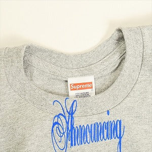 SUPREME シュプリーム 25SS Announcing Tee Grey Tシャツ 灰 Size 【M】 【新古品・未使用品】 20815705