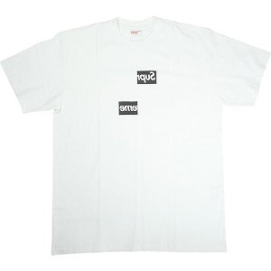 SUPREME シュプリーム ×COMME des GARCONS SHIRT コムデギャルソン 18AW Split Box Logo Tee Tシャツ 白 Size 【L】 【中古品-ほぼ新品】 20815894