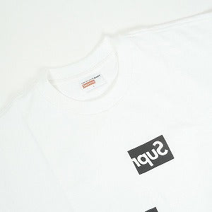 SUPREME シュプリーム ×COMME des GARCONS SHIRT コムデギャルソン 18AW Split Box Logo Tee Tシャツ 白 Size 【L】 【中古品-ほぼ新品】 20815894