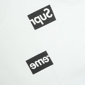 SUPREME シュプリーム ×COMME des GARCONS SHIRT コムデギャルソン 18AW Split Box Logo Tee Tシャツ 白 Size 【XL】 【中古品-ほぼ新品】 20815895