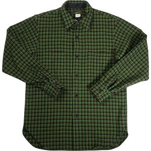 At Last ＆ Co アットラスト/BUTCHER PRODUCTS ブッチャープロダクツ WOOL SHIRT CHINSTRAP 長袖シャツ 緑 Size 【15.5】 【中古品-良い】 20816053