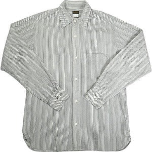 At Last ＆ Co アットラスト/BUTCHER PRODUCTS ブッチャープロダクツ STRIPE DRESS SHIRT 長袖シャツ 灰 Size 【16】 【中古品-良い】 20816056