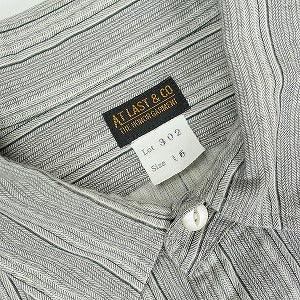 At Last ＆ Co アットラスト/BUTCHER PRODUCTS ブッチャープロダクツ STRIPE DRESS SHIRT 長袖シャツ 灰 Size 【16】 【中古品-良い】 20816056