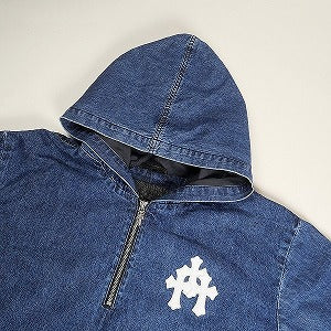 CHROME HEARTS クロム・ハーツ RUCKUS HOODED DENIM CROSS PATCH JACKET ハーフジップジャケット インディゴ Size 【XL】 【新古品・未使用品】 20816074