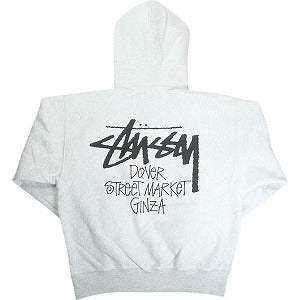 STUSSY ステューシー ×DOVER STREET MARKET 23AW STOCK DSM GINZA ZIP HOODIE ASH GRAY ジップパーカー 薄灰 Size 【M】 【新古品・未使用品】 20816218