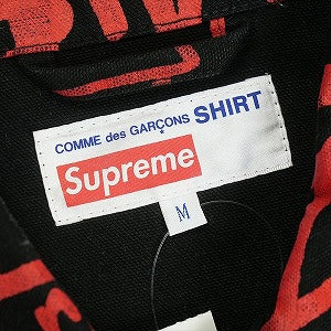 SUPREME シュプリーム ×COMME des GARCONS SHIRT 18AW  Printed Canvas Chore Coat Black ジャケット 黒 Size 【M】 【中古品-良い】 20816323