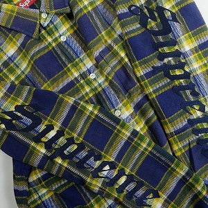 SUPREME シュプリーム 25SS Old English Plaid Flannel Shirt Navy 長袖シャツ 紺 Size 【M】 【新古品・未使用品】 20817328