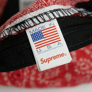 SUPREME シュプリーム 25SS Bandana Jacquard Denim Camp Cap Red キャンプキャップ 赤 Size 【フリー】 【新古品・未使用品】 20817718