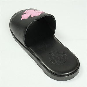 CHROME HEARTS クロム・ハーツ CH PLUS PTCH SLIDE SHOE BLACK/PINK LEATHER サンダル 黒 Size 【41】 【中古品-ほぼ新品】 20817776