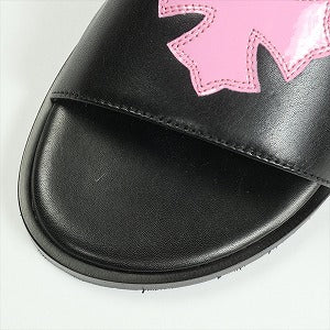 CHROME HEARTS クロム・ハーツ CH PLUS PTCH SLIDE SHOE BLACK/PINK LEATHER サンダル 黒 Size 【41】 【中古品-ほぼ新品】 20817776