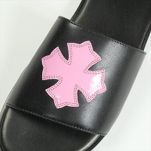CHROME HEARTS クロム・ハーツ CH PLUS PTCH SLIDE SHOE BLACK/PINK LEATHER サンダル 黒 Size 【41】 【中古品-ほぼ新品】 20817776