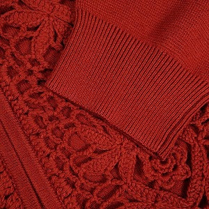 SUPREME シュプリーム 25SS Crochet Zip Up Cardigan Dark Red カーディガン 赤 Size 【M】 【新古品・未使用品】 20817821