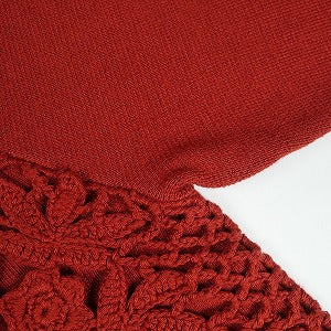 SUPREME シュプリーム 25SS Crochet Zip Up Cardigan Dark Red カーディガン 赤 Size 【M】 【新古品・未使用品】 20817821