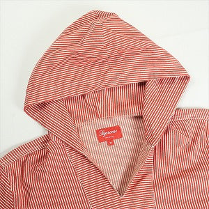 SUPREME シュプリーム 13SS Baja shirt プルオーバーストライプ柄長袖シャツ 赤 Size 【M】 【中古品-良い】 20817930