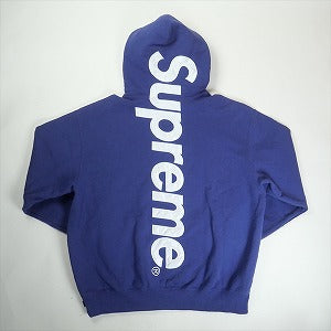SUPREME シュプリーム 23AW Satin Applique Hooded Sweatshirt Washed Navy ボックスロゴパーカー 紺 Size 【L】 【中古品-良い】 20818083