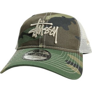 STUSSY ステューシー ×NEW ERA 9TWENTY 25SS BASIC TRUCKER CAP WOODLAND CAMO メッシュキャップ 緑 Size 【フリー】 【新古品・未使用品】 20818363