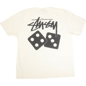 STUSSY ステューシー 25SS DICE TEE PIGMENT DYED NATURAL Tシャツ 白 Size 【L】 【新古品・未使用品】 20818372