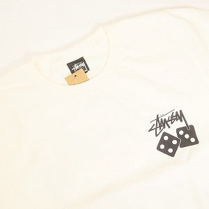 STUSSY ステューシー 25SS DICE TEE PIGMENT DYED NATURAL Tシャツ 白 Size 【L】 【新古品・未使用品】 20818372