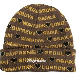 SUPREME シュプリーム 24AW Hearts Beanie Brown  ビーニー 茶 Size 【フリー】 【新古品・未使用品】 20818498
