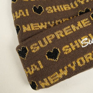 SUPREME シュプリーム 24AW Hearts Beanie Brown  ビーニー 茶 Size 【フリー】 【新古品・未使用品】 20818498