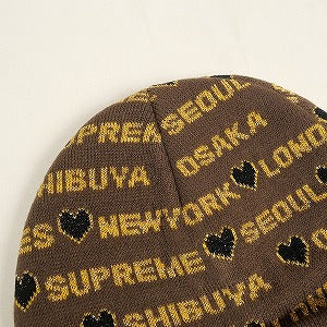 SUPREME シュプリーム 24AW Hearts Beanie Brown  ビーニー 茶 Size 【フリー】 【新古品・未使用品】 20818498