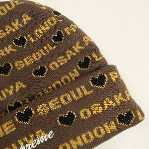 SUPREME シュプリーム 24AW Hearts Beanie Brown  ビーニー 茶 Size 【フリー】 【新古品・未使用品】 20818498