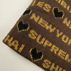 SUPREME シュプリーム 24AW Hearts Beanie Brown  ビーニー 茶 Size 【フリー】 【新古品・未使用品】 20818498