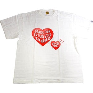HUMAN MADE ヒューマンメイド 23AW GRAPHIC T-SHIRT #4 WHITE ダブルハートロゴTシャツ HM26TE004 白 Size 【XXL】 【新古品・未使用品】 20818575